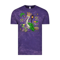 Cloud Purple mardi gras pelican Vintage Tee - MaliasSmallBusiness