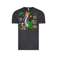 Vintage Black mardi gras pelican Vintage Tee - MaliasSmallBusiness