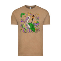 Vintage Coffee mardi gras pelican Vintage Tee - MaliasSmallBusiness