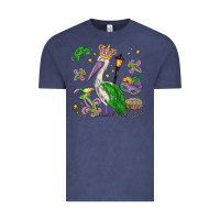 Vintage Denim mardi gras pelican Vintage Tee - MaliasSmallBusiness
