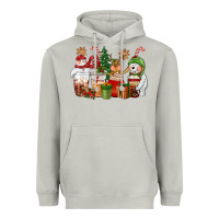 Moon Dust christmas polar bear reindeer and snowman coffee c Heavyweight Hoodie - CowGirlArtShop