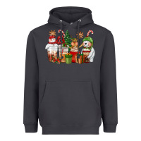 Smoke christmas polar bear reindeer and snowman coffee c Heavyweight Hoodie - CowGirlArtShop
