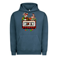 Pigment Midnight Navy christmas cassette Urban Hoodie - FaDigitalArtStudio