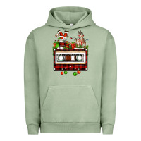 Pigment Oil Green christmas cassette Urban Hoodie - FaDigitalArtStudio