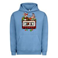 Pigment Pebble Blue christmas cassette Urban Hoodie - FaDigitalArtStudio