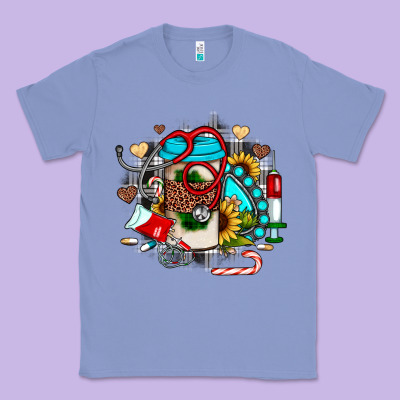 Christmas Sunflower Gemstone Nurse Classic Tee Designed By Jahusdesignshop