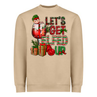 Mushroom Let's Get Elfed Up Christmas Heavyweight Sweatshirt - BundleAndBundleShop