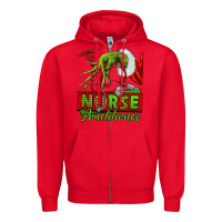 Christmas Character Nurse Zipper Hoodie | Teevron