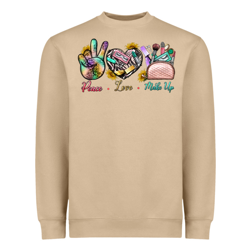Peace Love Make Up Heavyweight Sweatshirt by BundleAndBundleShop | Teevron