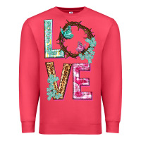 Cardinal Love crown of the thorns Easter Day Premium Sweatshirt - HowdyJamesFarm