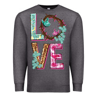 Charcoal Heather Love crown of the thorns Easter Day Premium Sweatshirt - HowdyJamesFarm