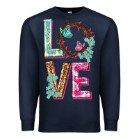 Navy Love crown of the thorns Easter Day Premium Sweatshirt - HowdyJamesFarm