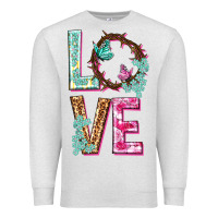 Oatmeal Heather Love crown of the thorns Easter Day Premium Sweatshirt - HowdyJamesFarm