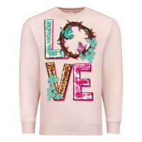 Pale Pink Love crown of the thorns Easter Day Premium Sweatshirt - HowdyJamesFarm