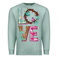 Seafoam Love crown of the thorns Easter Day Premium Sweatshirt - HowdyJamesFarm