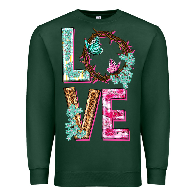 Love Crown Of The Thorns Easter Day Premium Sweatshirt by HowdyJamesFarm | Teevron