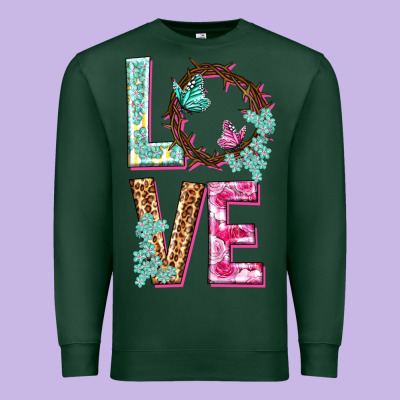 Love Crown Of The Thorns Easter Day Premium Sweatshirt Designed By Howdyjamesfarm