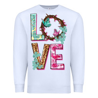 White Love crown of the thorns Easter Day Premium Sweatshirt - HowdyJamesFarm