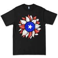 Black sunflower puerto rico flag Premium Tee - JahusDesignShop