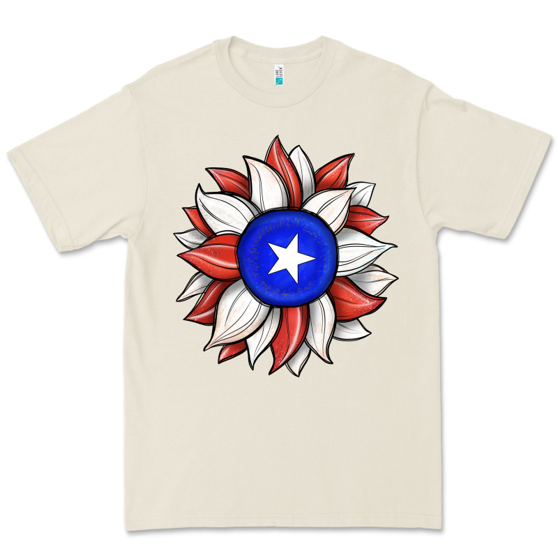 Sunflower Puerto Rico Flag Premium Tee by JahusDesignShop | Teevron