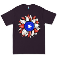Plum sunflower puerto rico flag Premium Tee - JahusDesignShop