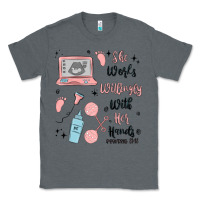 Charcoal Heather she works willingly with her hands Classic Tee - MaliasSmallBusiness