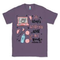 Lavender she works willingly with her hands Classic Tee - MaliasSmallBusiness
