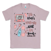 Lilac she works willingly with her hands Classic Tee - MaliasSmallBusiness