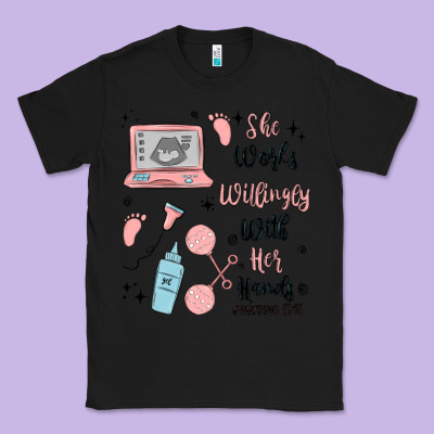 She Works Willingly With Her Hands Classic Tee Designed By Maliassmallbusiness