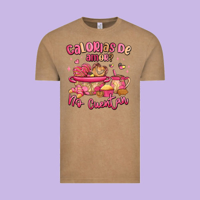 Calorias De Amor No Cuentan Mexican Valentines Day Vintage Tee Designed By Maliassmallbusiness