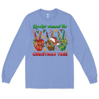 Colony Blue Rockin' Around The Christmas Tree Long Sleeve Tee - BundleAndBundleShop