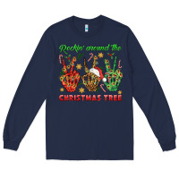 Navy Rockin' Around The Christmas Tree Long Sleeve Tee - BundleAndBundleShop