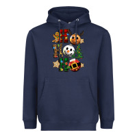 Navy ho ho ho christmas Heavyweight Hoodie - CowGirlArtShop