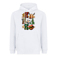 White ho ho ho christmas Heavyweight Hoodie - CowGirlArtShop
