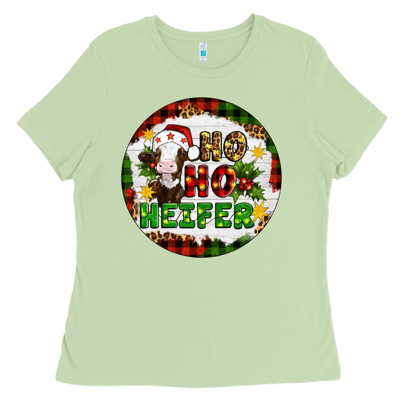 Christmas Ho Ho Heifer Ladies Tee by Artiststas | Teevron