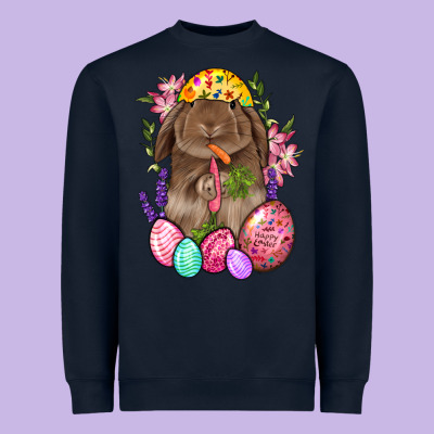 Rabbit And Carrot Easter Heavyweight Sweatshirt Designed By Bundleandbundleshop