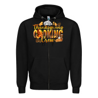 Black Thanksgiving Cooking Crew Zipper Hoodie - texasbilliewilder