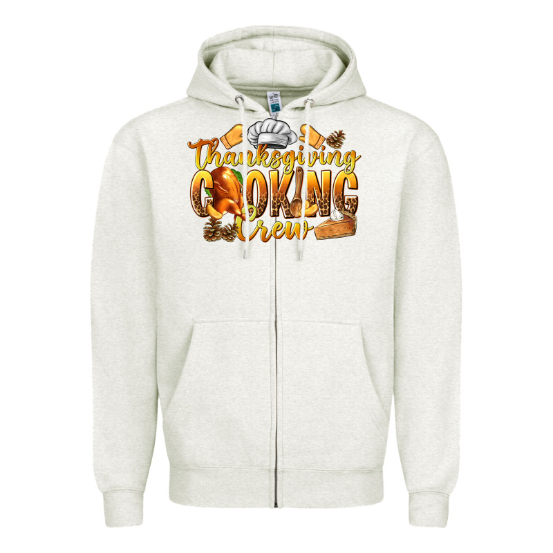 Thanksgiving Cooking Crew Zipper Hoodie by texasbilliewilder | Teevron
