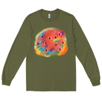 Army Green tie die watermelon Long Sleeve Tee - JahusDesignShop