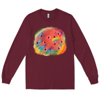 Burgundy tie die watermelon Long Sleeve Tee - JahusDesignShop