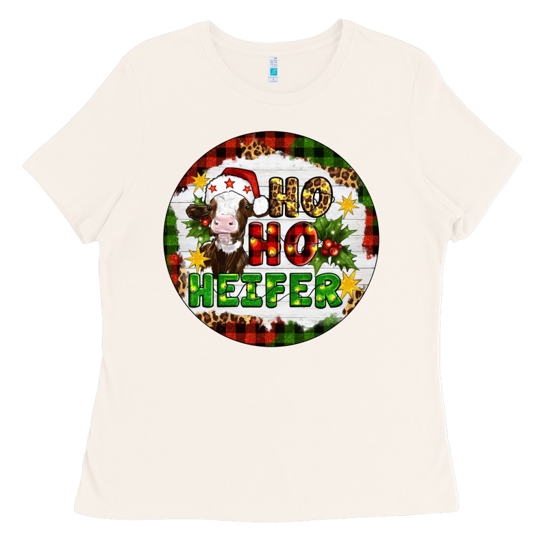 Christmas Ho Ho Heifer Ladies Tee by Artiststas | Teevron