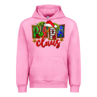 Fuchsia Pink Christmas papa claus Urban Hoodie - FaDigitalArtStudio
