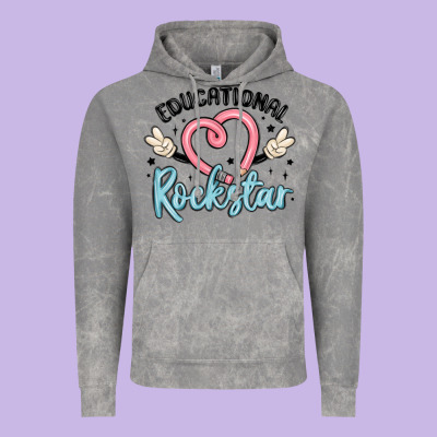 Educational Rockstar Vintage Hoodie Designed By Maliassmallbusiness