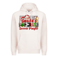 Pale Pink santas favorite soccer player Premium Hoodie - CowGirlArtShop