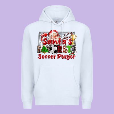 Santas Favorite Soccer Player Premium Hoodie Designed By Cowgirlartshop