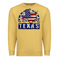 Antique Gold texas 4th of july Premium Sweatshirt - CowGirlArtShop