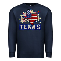 Navy texas 4th of july Premium Sweatshirt - CowGirlArtShop