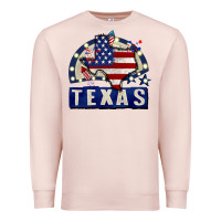 Pale Pink texas 4th of july Premium Sweatshirt - CowGirlArtShop