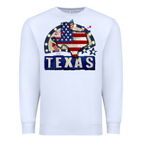 White texas 4th of july Premium Sweatshirt - CowGirlArtShop