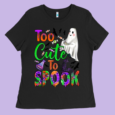 Too Cute To Spook Ladies Tee Designed By Bundleandbundleshop
